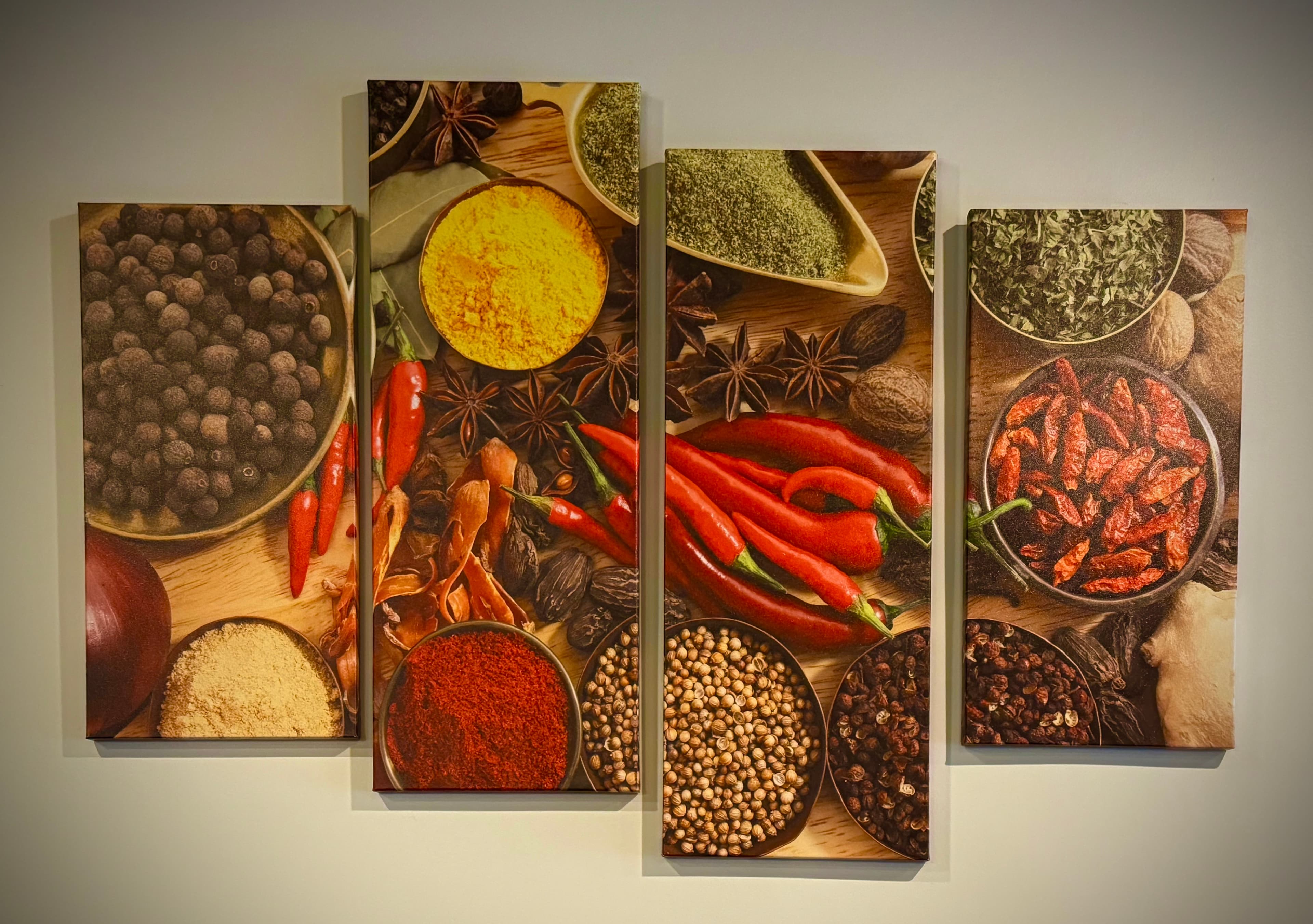 Cheng Du wall artwork of traditional Sichuan spices